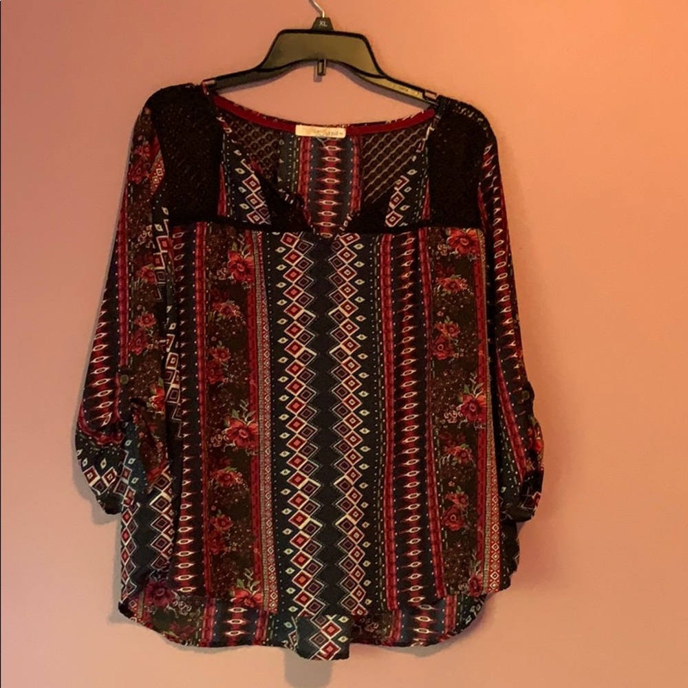 Patterned Long Sleeve Shirt